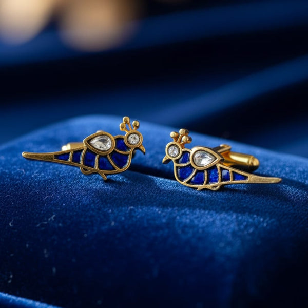 Colorful Pigeon Jadau Kundan Bugadi Earrings