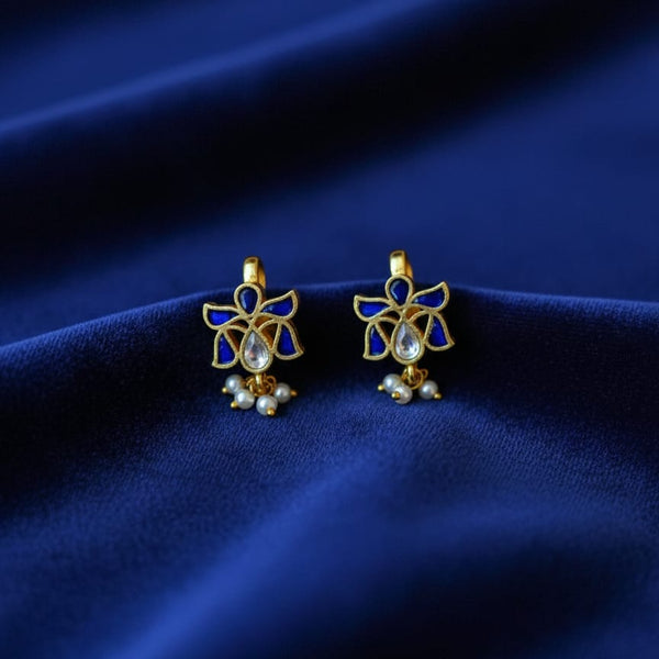 Jadau Kundan Teardrop Bugadi Earrings - Elegant Style